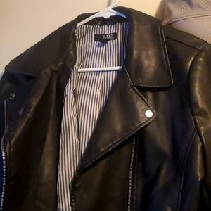 Black leather jacket